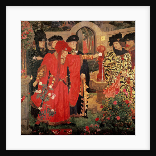 Plucking the Red and White Roses in the Old Temple Gardens, 1910 by Henry A. Payne