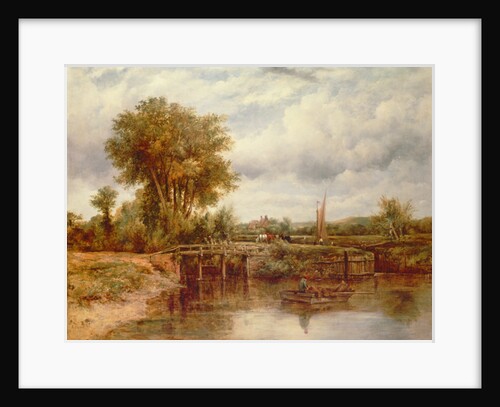 The Lock at Dedham by Frederick Waters Watts