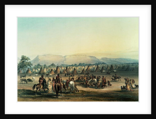Camp of Piekann Indians by George Catlin
