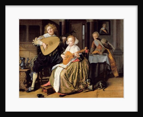 A Young Man Playing a Theorbo and a Young Woman Playing a Cittern, c.1630-32 by Jan Miense Molenaer