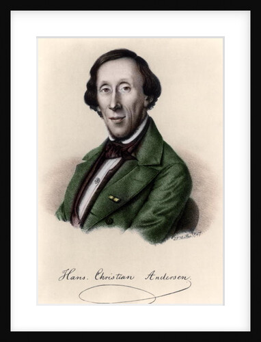 Portrait of Hans Christian Andersen by Johan Frederick (after) Moller