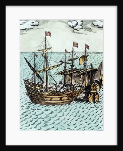 Capture Of Cagafuego, 1626 by Friedrich van Hulsen