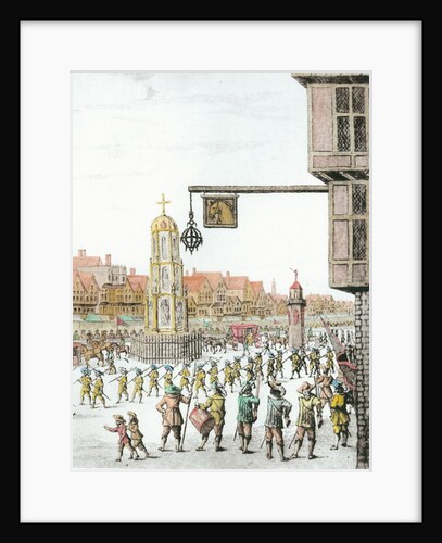 The Procession of Marie de Medici along Cheapside, 1638, published by William Herbert & Robert Wilkinson 1809 by English School
