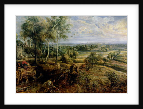 An Autumn Landscape with a view of Het Steen in the Early Morning, c.1636 by Peter Paul Rubens