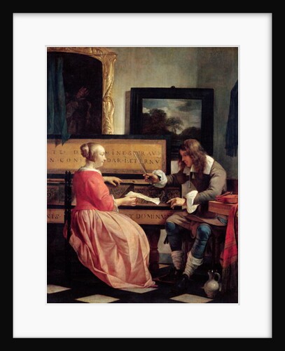 A Man and a Woman Seated by a Virginal, c.1665 by Gabriel Metsu