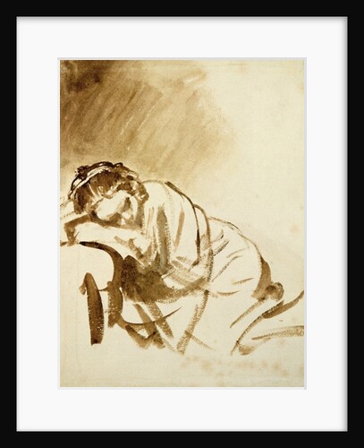 A Young Woman Sleeping c.1654 by Rembrandt Harmensz. van Rijn