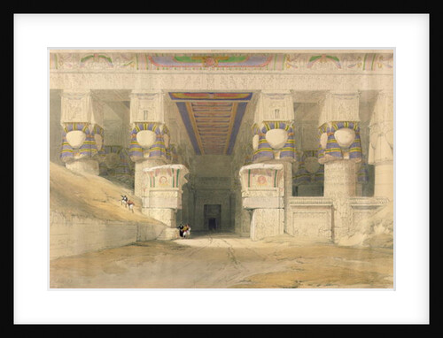 Facade of the Temple of Hathor, Dendarah by David Roberts