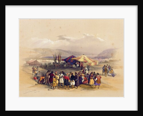 Encampment of the Pilgrims at Jericho' 1st April 1839 by David Roberts