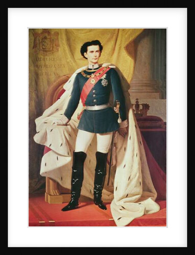 Portrait of Ludwig II of Bavaria in uniform, 1865 by Ferdinand II Piloty