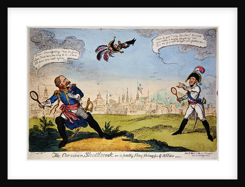 The Corsican Shuttlecock, 1814 by George Cruikshank