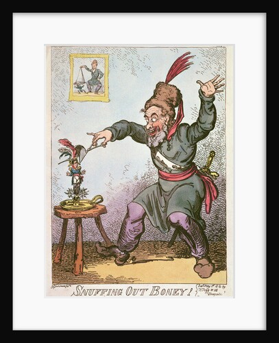 Snuffing out Boney, 1814 by George Cruikshank