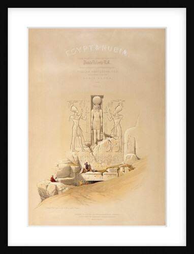 The Entrance to the Great Temple of Aboo Simble, Nubia, titlepage of Volume I of 'Egypt and Nubia' by David Roberts