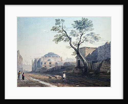 Scotch Church and the remains of London Wall, 1818 by John Varley
