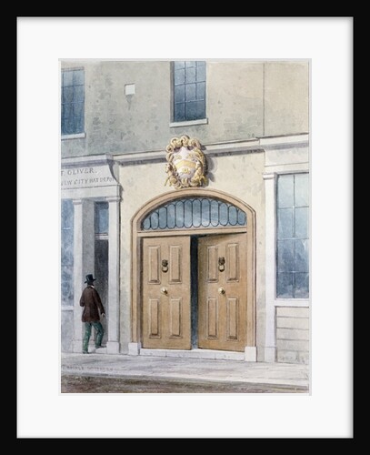 The Entrance to Coachmakers Hall, 1854 by Thomas Hosmer Shepherd