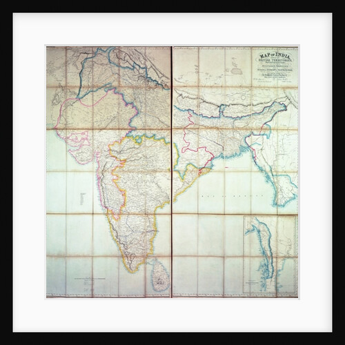 Map of India, 1857 by English School