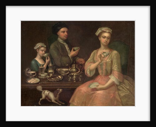 A Family of Three at Tea, c.1727 by Richard Collins