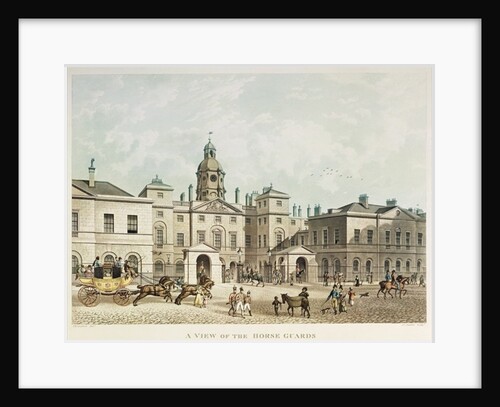 A view of the Horse Guards from Whitehall engraved by J.C Sadler by Thomas Hosmer (after) Shepherd