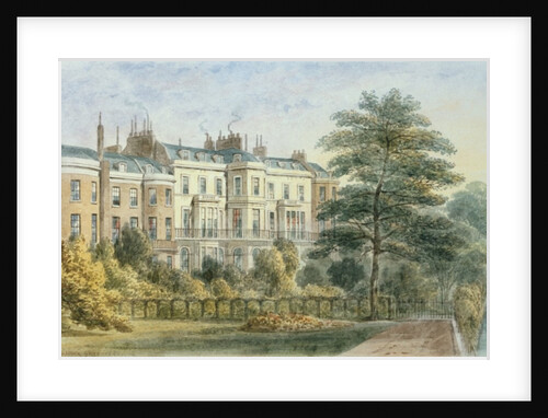 East front of Sir Robert Peel's House in Privy Garden 1851 by Thomas Hosmer Shepherd