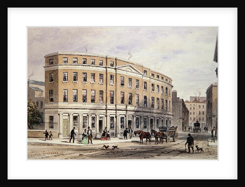 New Houses at Entrance of Gresham St, 1851 by Thomas Hosmer Shepherd