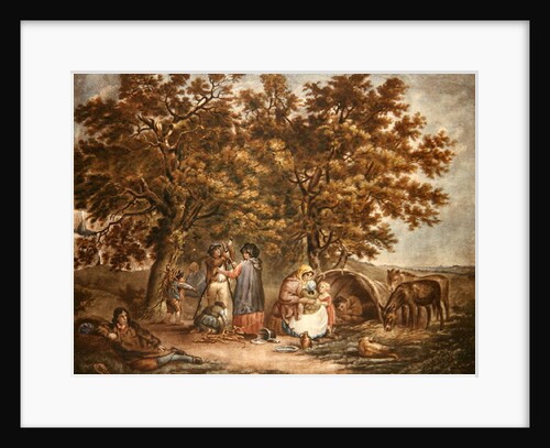 The Gipsies Tent, engraved by Joseph Grozar by George (after) Morland