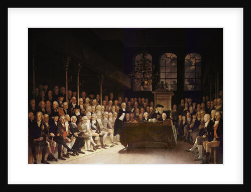William Pitt addressing the House of Commons on the French Declaration of Wars 1793 by Anton Hickel