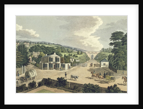 The Highgate Archway from the Turnpike Gate at Holloway by English School
