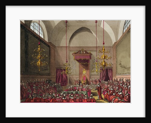 House of Lords, 1809 by T. & Pugin A.C. (1762-1832) (after) Rowlandson