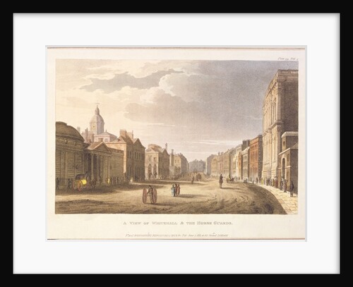 A View of Whitehall and The Horse Guards, from Ackermann's Repository of Arts, 1st June 1811 by English School