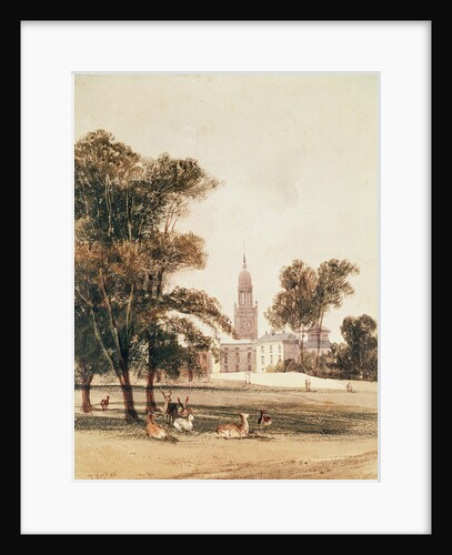 The Church of St Alphage from the Park, Greenwich, 1831 by Thomas Shotter Boys