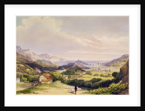 Carlist Fort El Parque with Fuentarabia and mouth of the Bidassoa, 1838 by Henry Wilkinson