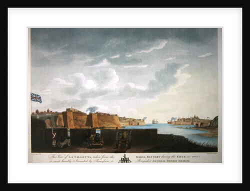 View of La Valletta during the siege of 1800 by Captain James (after) Weir