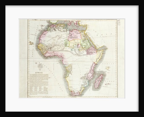 Map of Africa, 1821 by School English