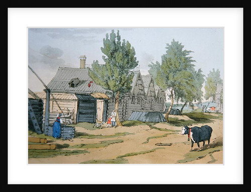 A Russian Village, 1804 by John Augustus Atkinson
