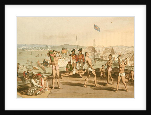 An Ukhara with a view of the British Residents Camp by Henry Moses