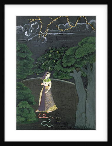A lady on her way to a tryst, Guler, c.1760 by Indian School