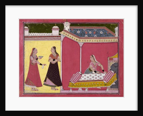 Preparing the Bed, Bilaspur, c.1690-1700 by Indian School