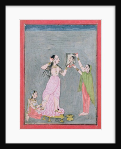 Lady at her toilet, Mankot, c.1730 by Indian School