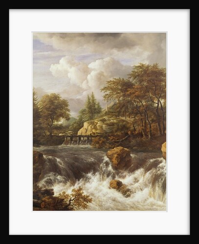 A Waterfall in a Rocky Landscape, c.1660-70 by Jacob Isaaksz. or Isaacksz. van Ruisdael