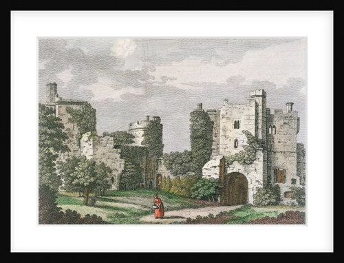 Inner view and gate of Bodiam Castle, Sussex, 27th May 1785 by English School