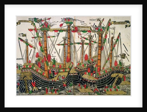 Battle of Zonchio, 1499 by Italian School