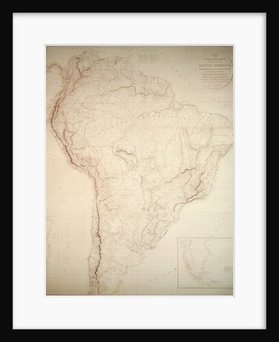Outlines of the Physical and Political divisions of South America, 1810 by Aaron Arrowsmith