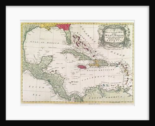 New and accurate map of the West Indies by School American