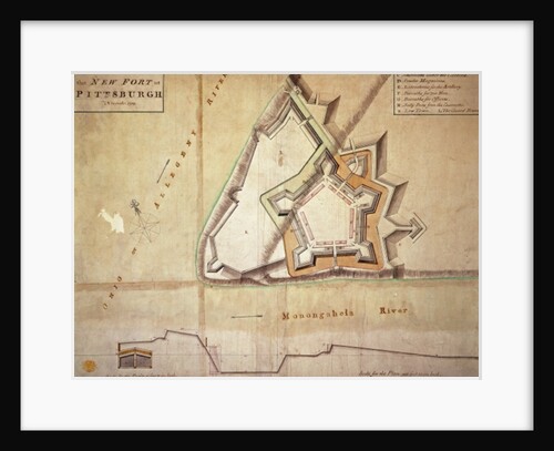 Plan of the New Fort at Pittsburgh, November 1759 by American School