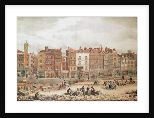 A view of High Street Southwark being the Ancient Roadway by George the Elder Scharf