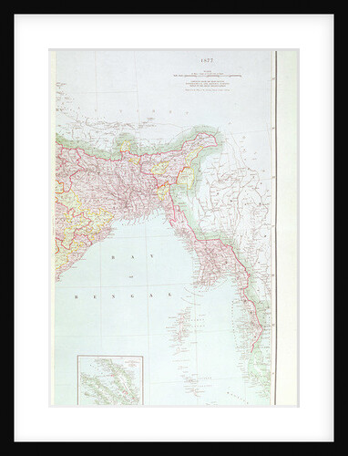Map of India, 1877 by English School