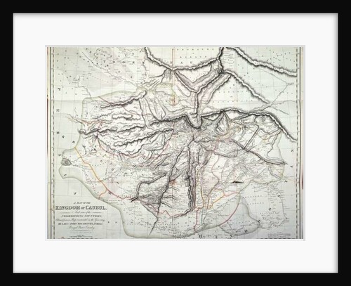 A Map of the Kingdom of Kabul by English School