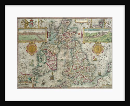 Map of the Kingdom of Great Britain and Ireland, 1610 by Jodocus Hondius
