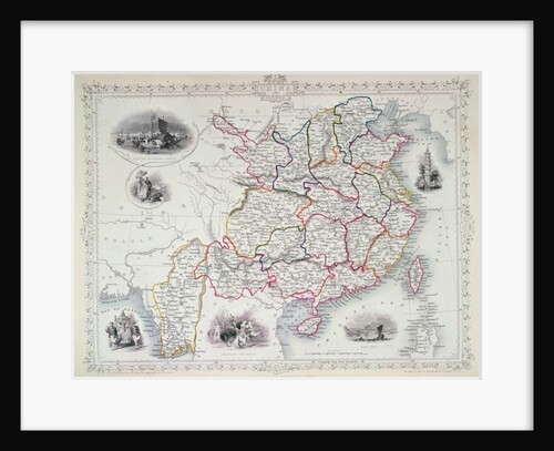 Map of China and Birmah, 1851 by John Rapkin