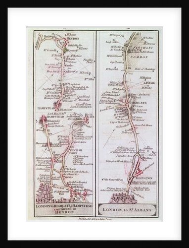 Great North Road out of London, 1st July 1790 by English School