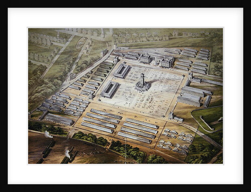 Isometric View of the New Metropolitan Cattle Market, 1855 by School English